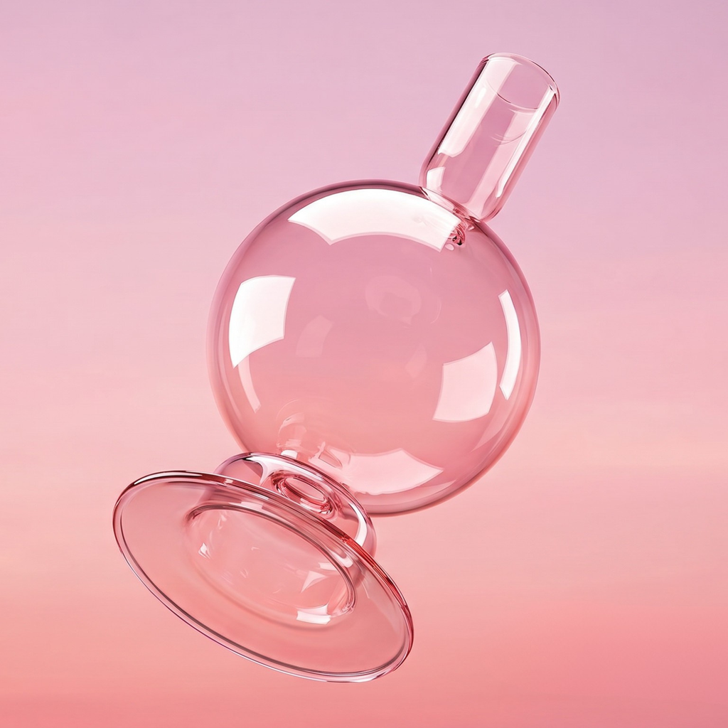 Portavelas Vidrio Soplado - Bubblegum